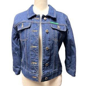 Todd Oldham Vintage 3/4 Sleeve Denim Jean Jacket Size S